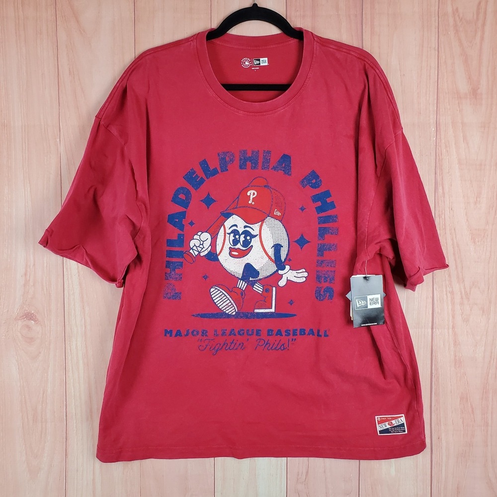 New Era Womens T-Shirt Large Red Cotton Crew Neck Short Sleeve Texas Rangers
